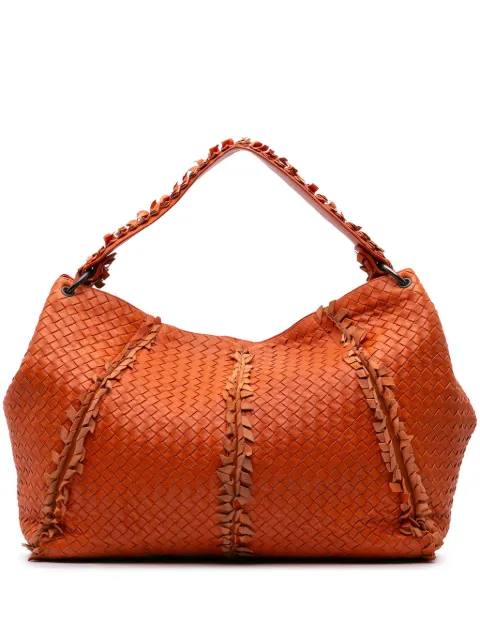 Bottega Veneta Pre-Owned 2011 Large Fringed Trim Nappa Intrecciato hobo bag