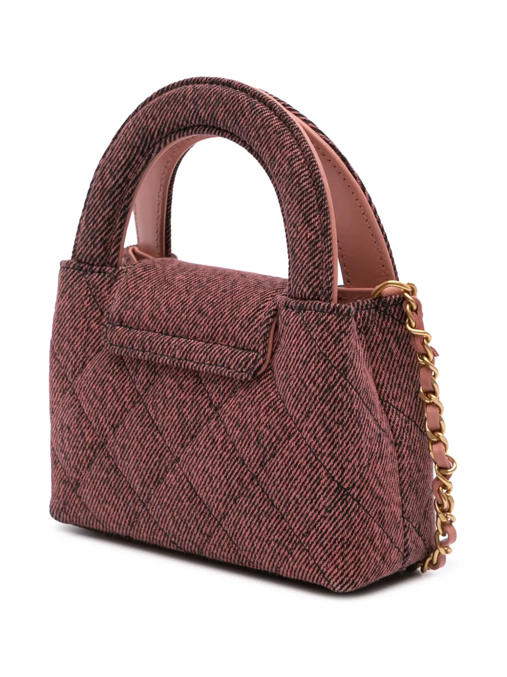 CHANEL Pre-Owned شنطة 'كيلي شوبر' جينز مبطنة صغيرة بحمالة كتف 2024-2021 | كلاسيكيات | Image 2
