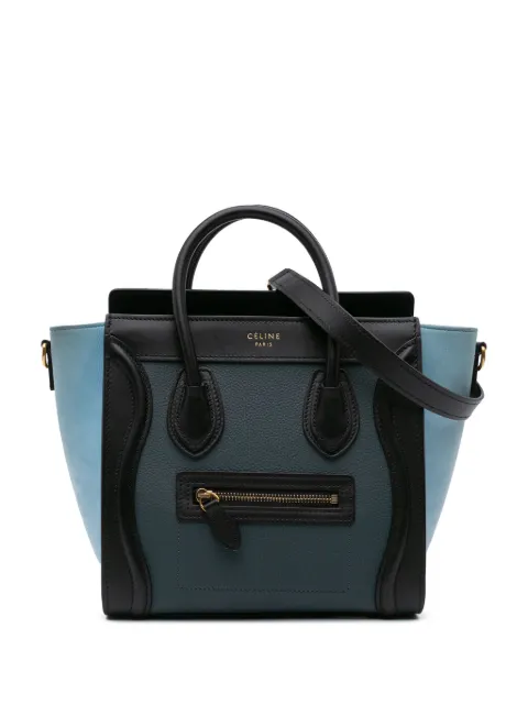 Céline Pre-Owned bolsa satchel Nano Tricolor Leather Luggage Tote 2018