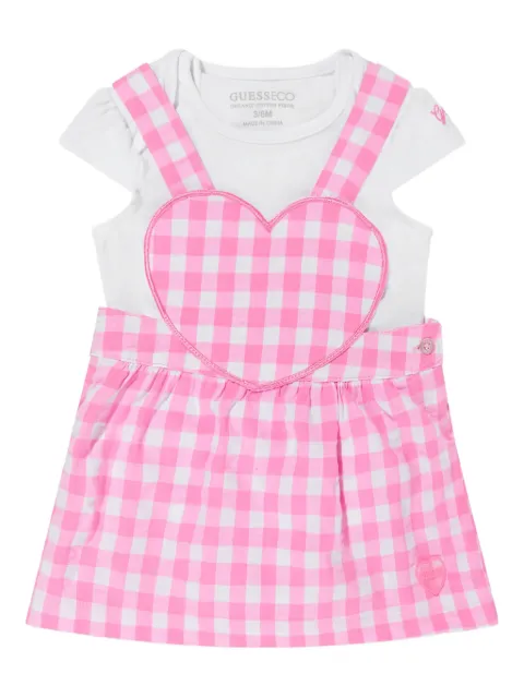 guess kids gingham dress and body set