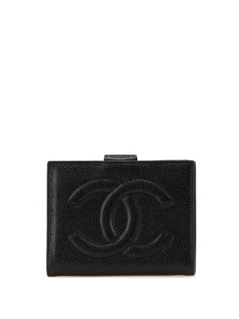 CHANEL Pre-Owned 1996-1997 CC Caviar French Wallet small wallets
