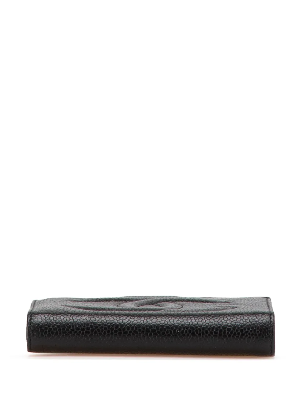 Pre-owned Chanel 1996-1997 Cc Caviar French Wallet Small Wallets In Black