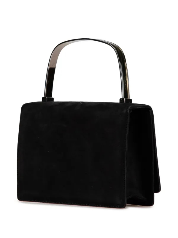 Salvatore Ferragamo スエード バッグ FERRAGAMO フェラガモ クラッチ ショルダーバッグ スエード 黒