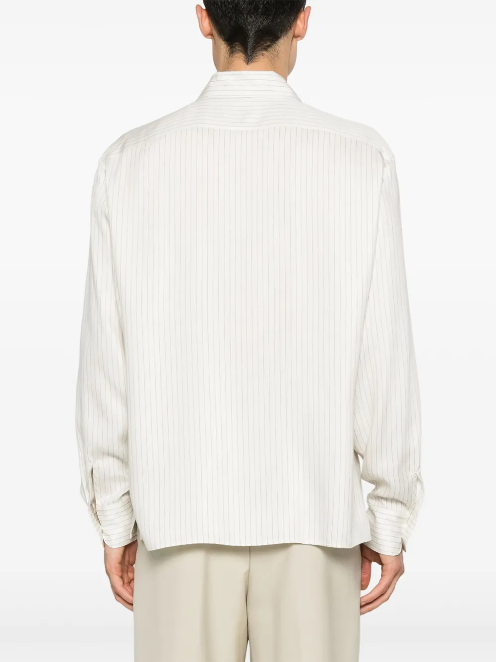 Saint Laurent Gestreept overhemd Beige