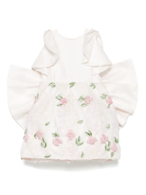 MAISON AVA vestido con aplique floral