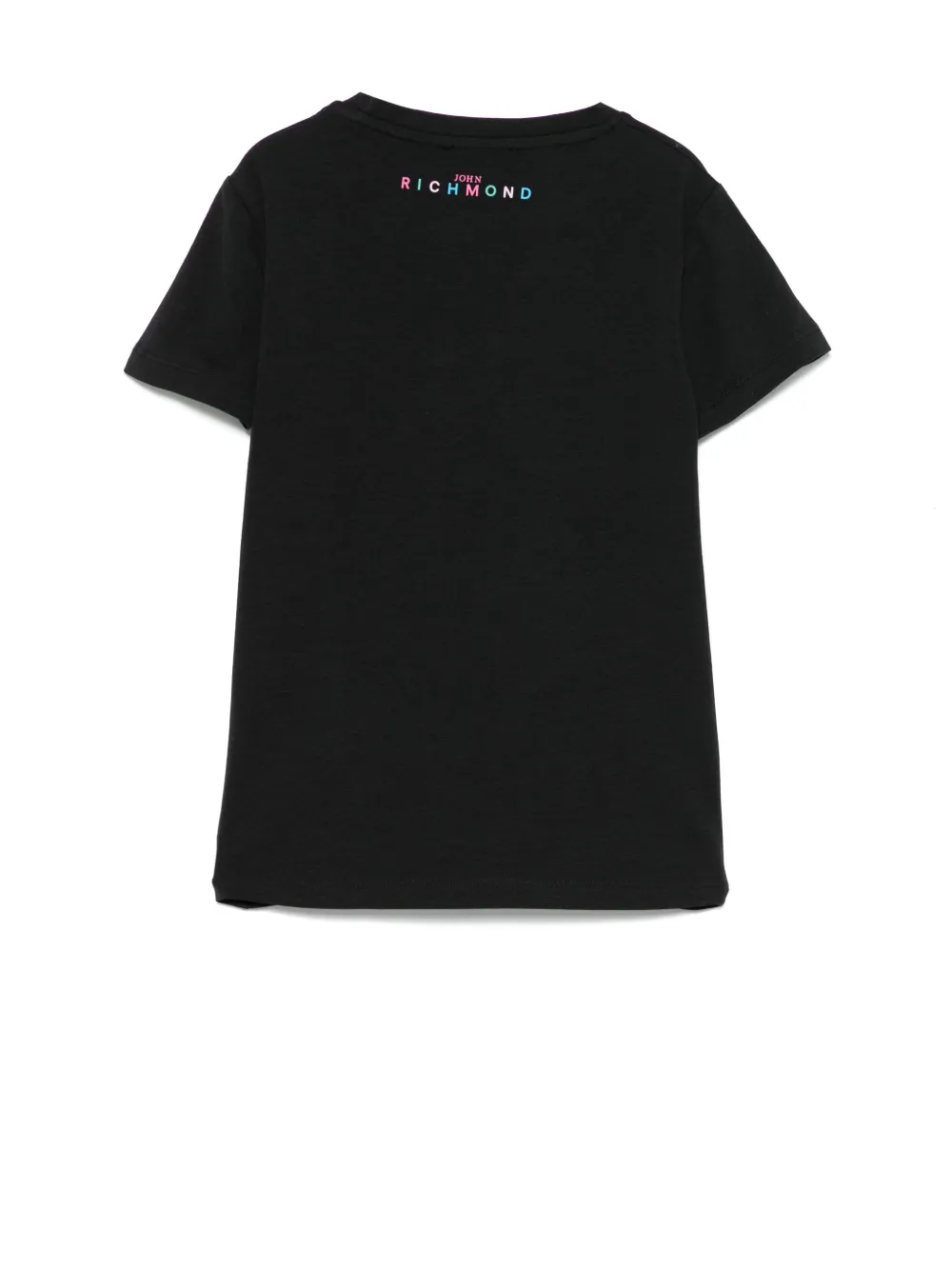 Shop John Richmond Junior Crystal-logo T-shirt In Black