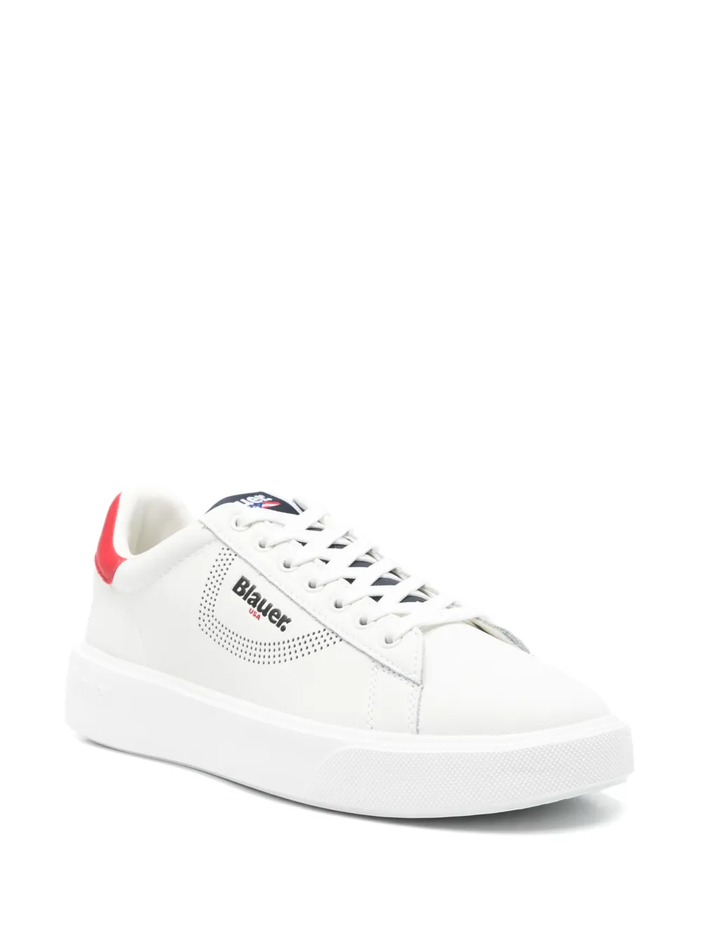 Blauer leather sneakers White