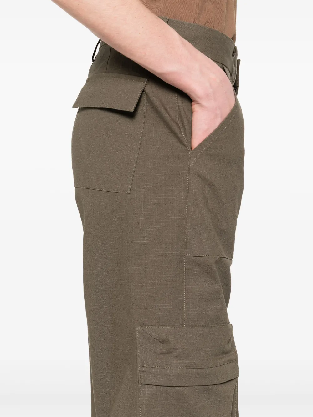 Mauro Grifoni Ripstop cargo broek Groen
