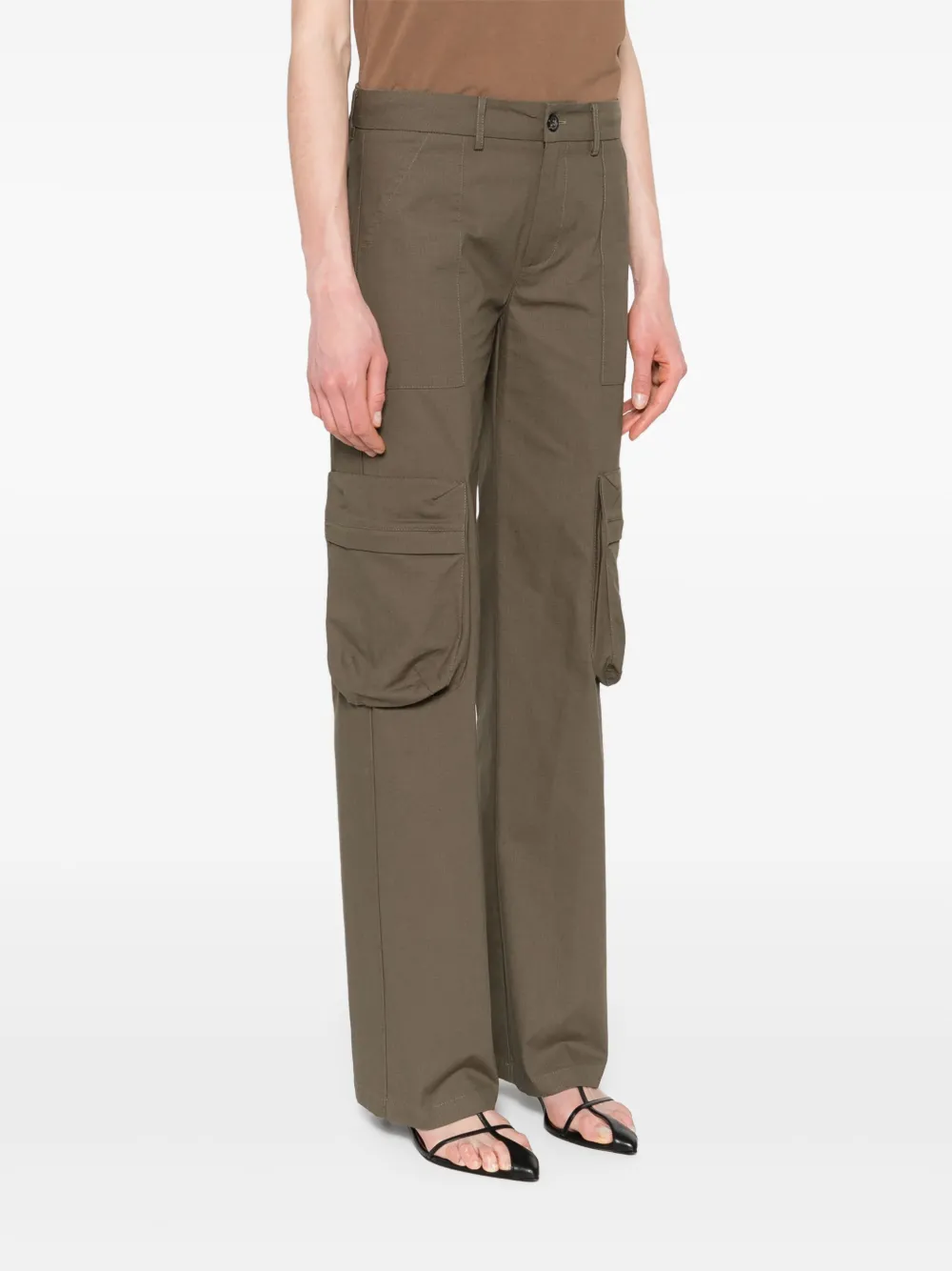 Mauro Grifoni Ripstop cargo broek Groen