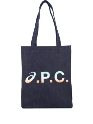 A.P.C. Logo Laure Tote Bag | Blue | FARFETCH PH