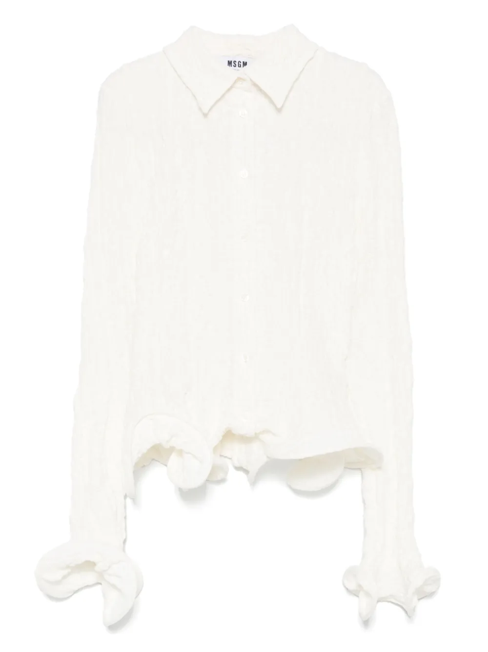 MSGM camisa con acabado texturizado | blanco | Image 1