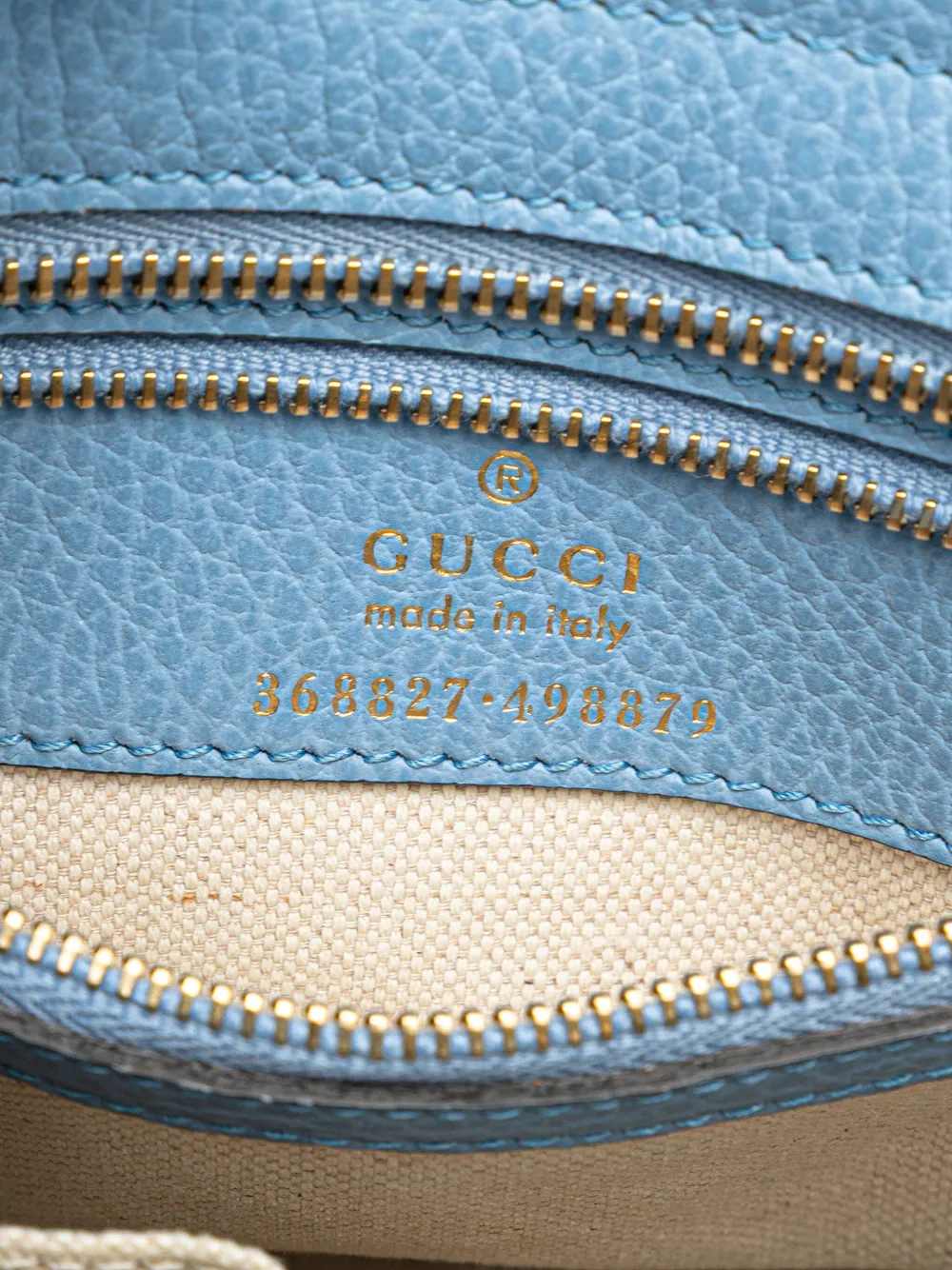 Pre-owned Gucci 2000-2015 Mini Leather Swing Satchel In Blue