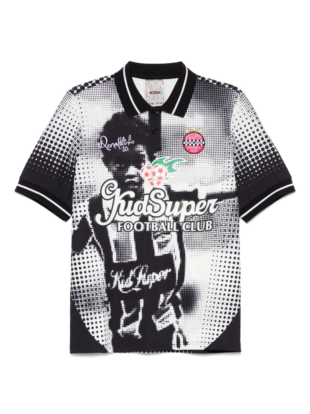 KidSuper x Ronaldinho voetbalshirt Zwart