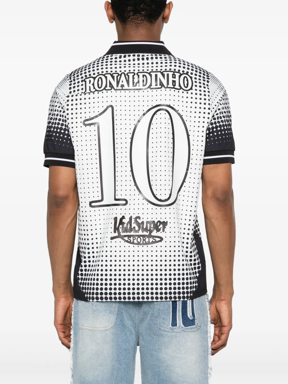 KidSuper x Ronaldinho voetbalshirt Zwart