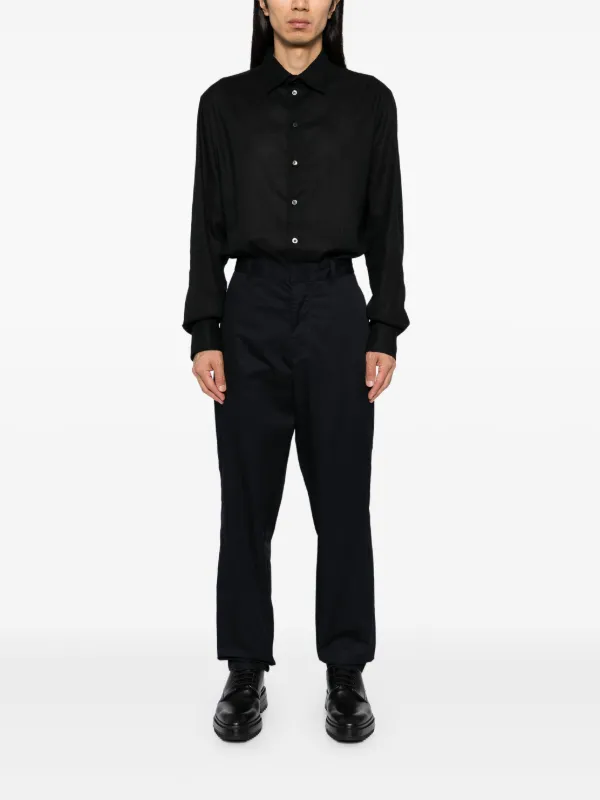 Emporio Armani Cotton Chinos | Blue | FARFETCH ZA