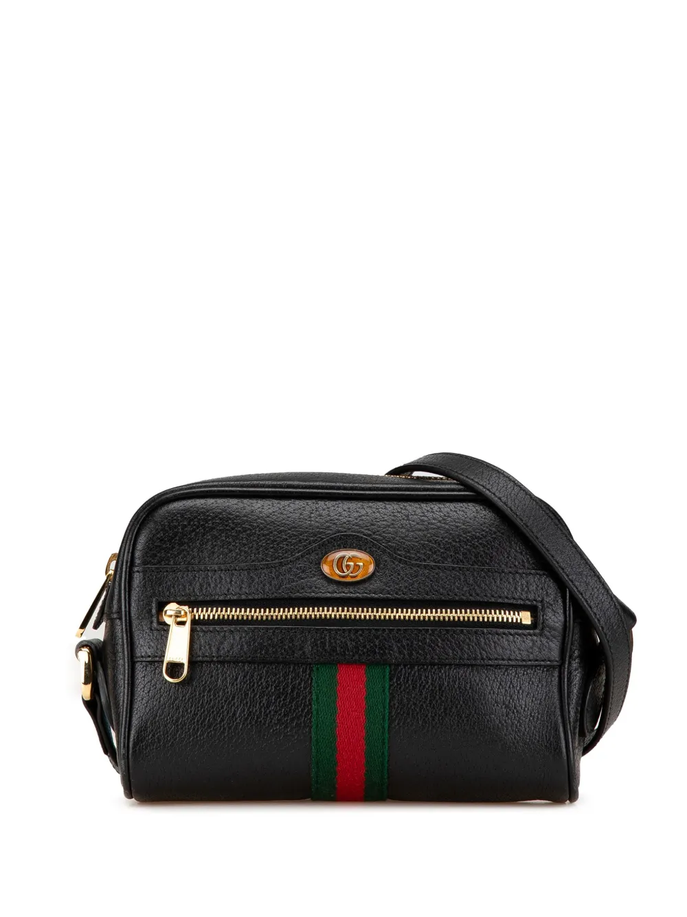 Gucci Pre-Owned 2016-2025 ミニ レザー オフィディア ショルダーバッグ - ブラック Gucci Pre-Owned 2016-2025 ミニ レザー オフィディア ショルダーバッグ - ブラック