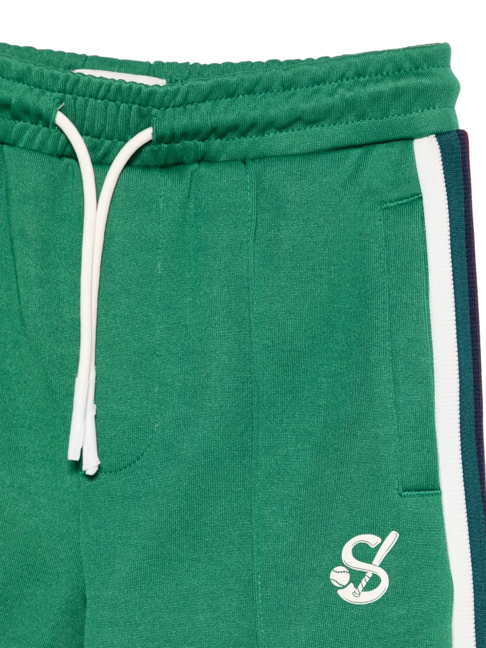 Scotch & Soda Kids Trainingsbroek met streepdetail Groen