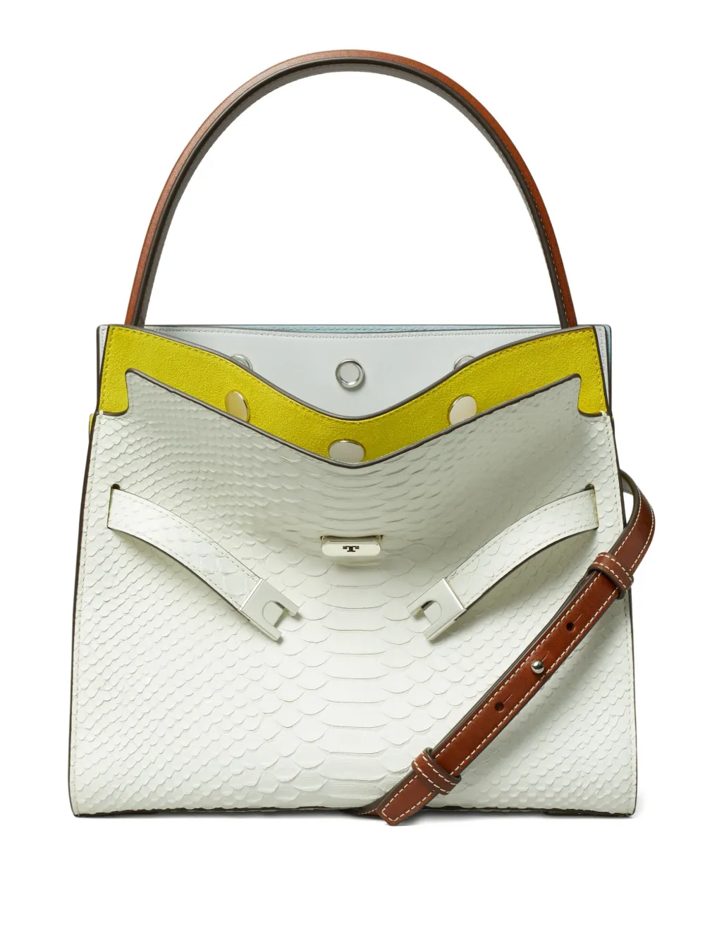 Tory Burch Lee Radziwill Double ハンドバッグ S - ホワイト Tory Burch Lee Radziwill Double ハンドバッグ S - ホワイト