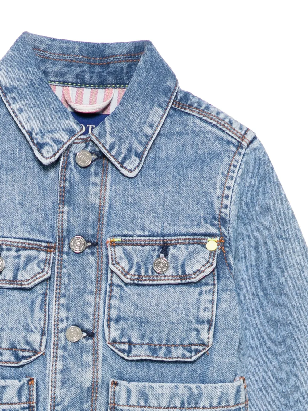 Scotch & Soda Kids Katoenen spijkerjack Blauw