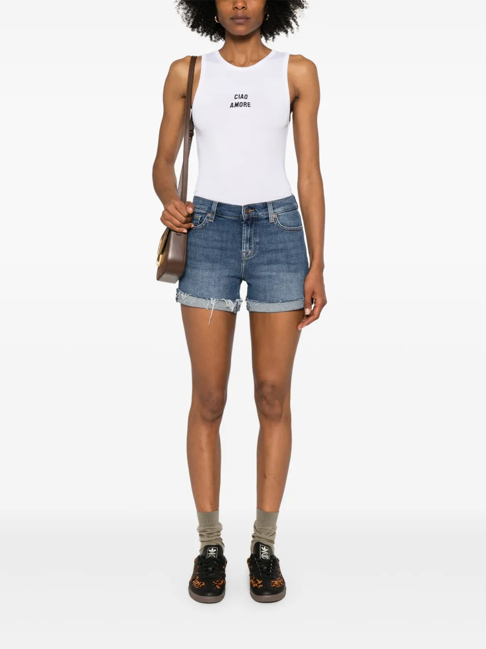 7 For All Mankind shorts con tiro medio | Shorts | Image 2