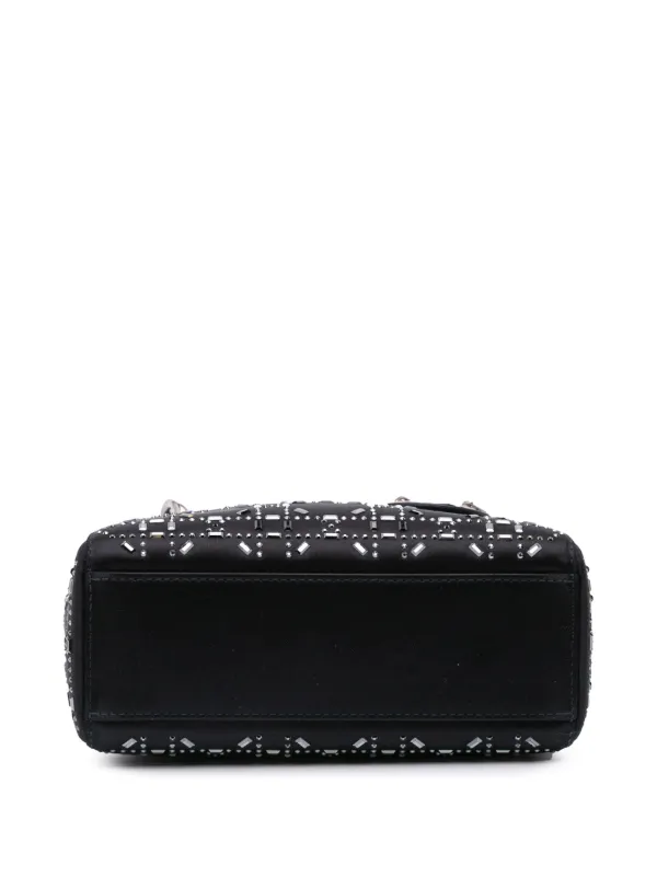 Christian Dior Pre-Owned 2019 ミニ サテン カナージュ Christian Dior Pre-Owned 2019 ミニ サテン カナージュ