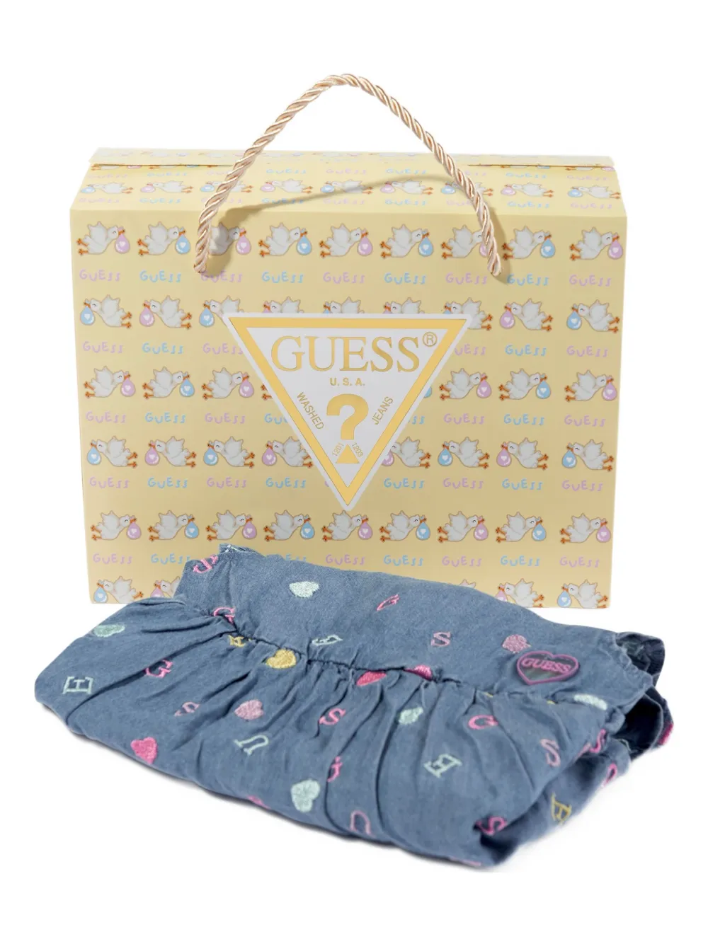 guess kids Jurk met borduurwerk Blauw