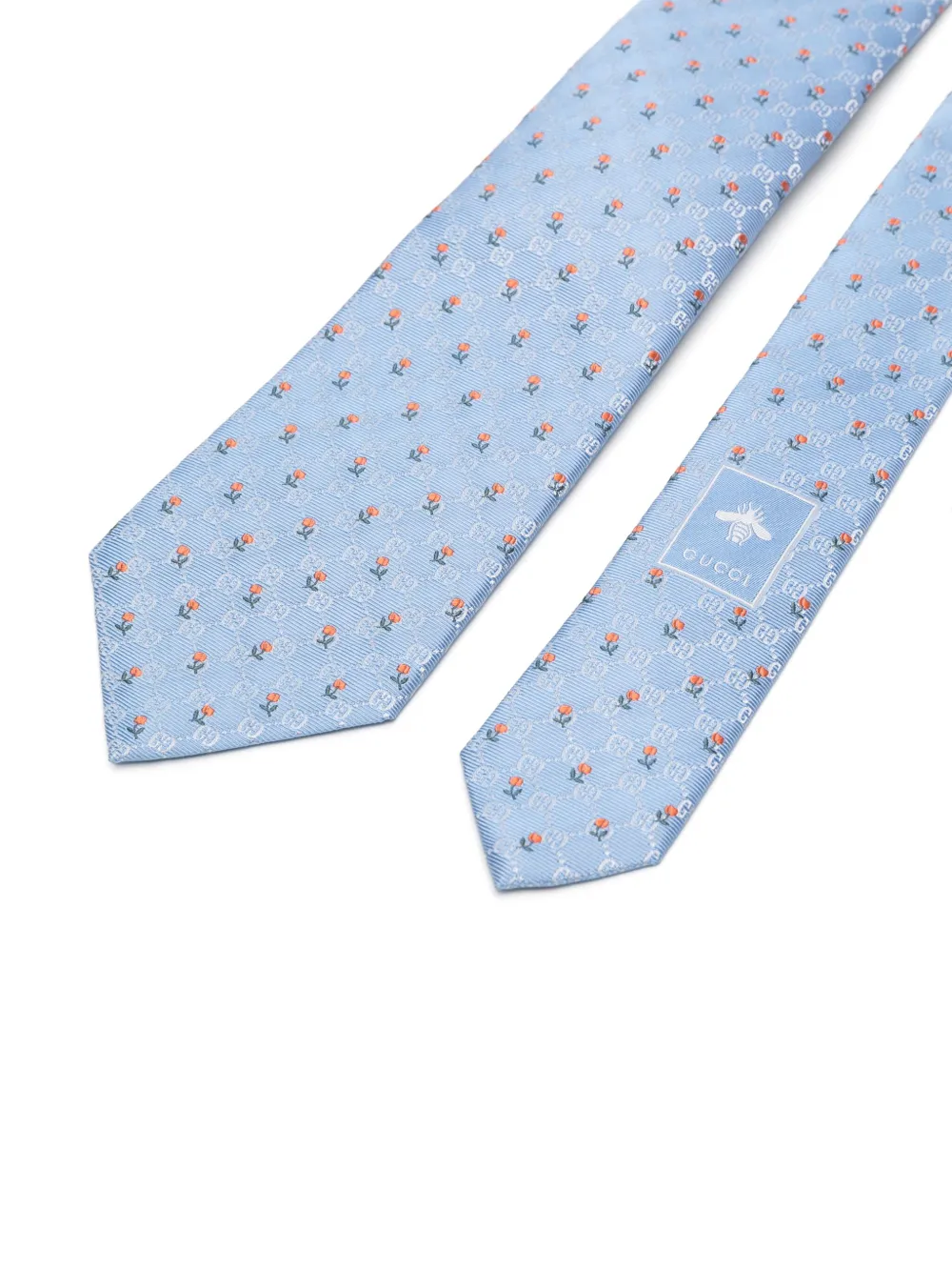 Gucci Stropdas met monogram - Blauw