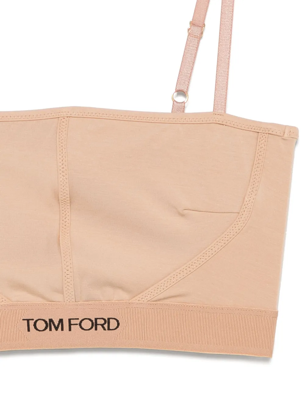 Shop Tom Ford Modal Signature Bra In Brown