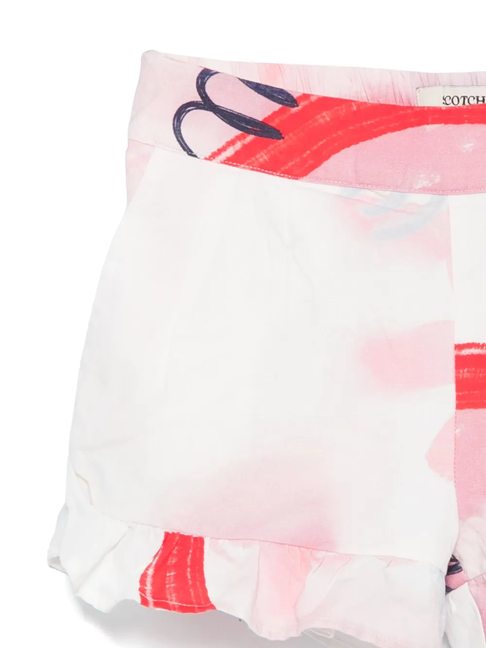 Scotch & Soda Kids Shorts met abstracte print Wit