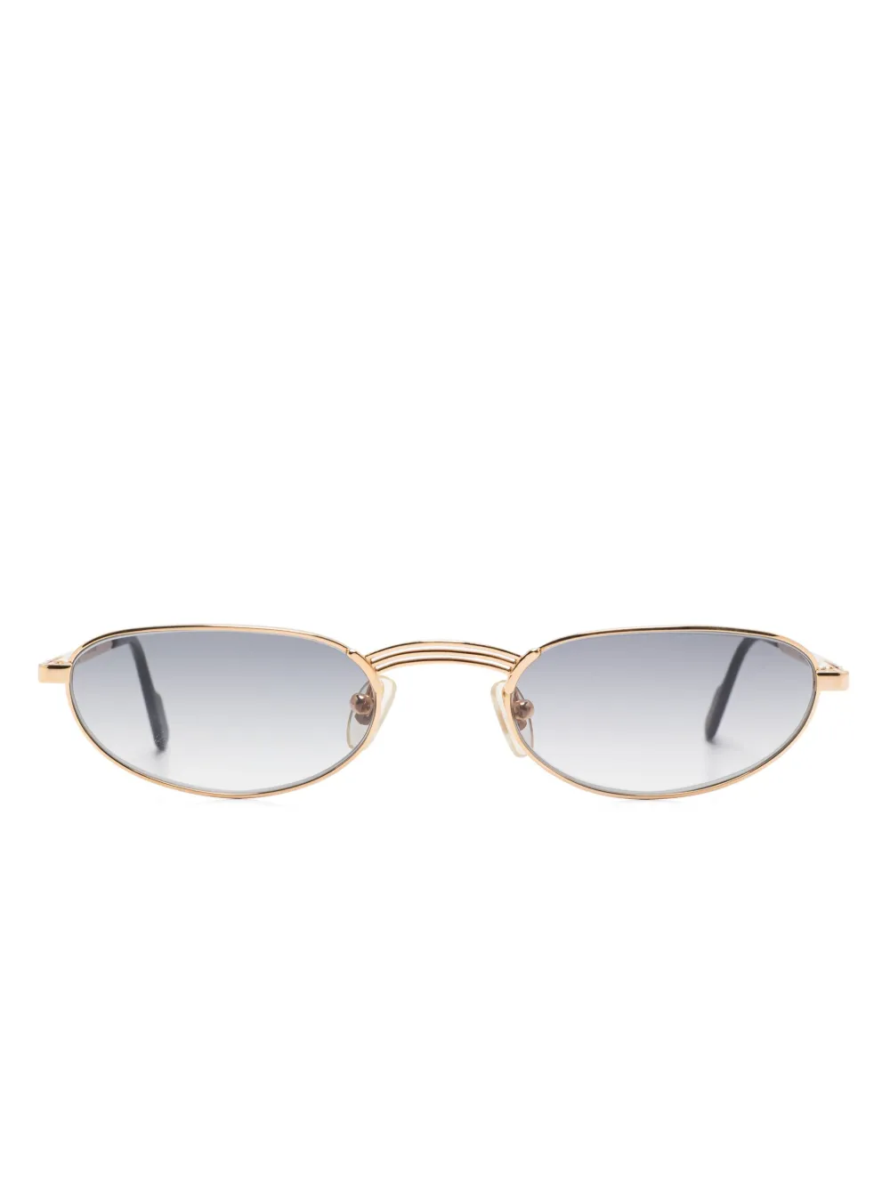 Tiffany & Co. Pre-Owned oval-frame sunglasses | Gold | Image 1