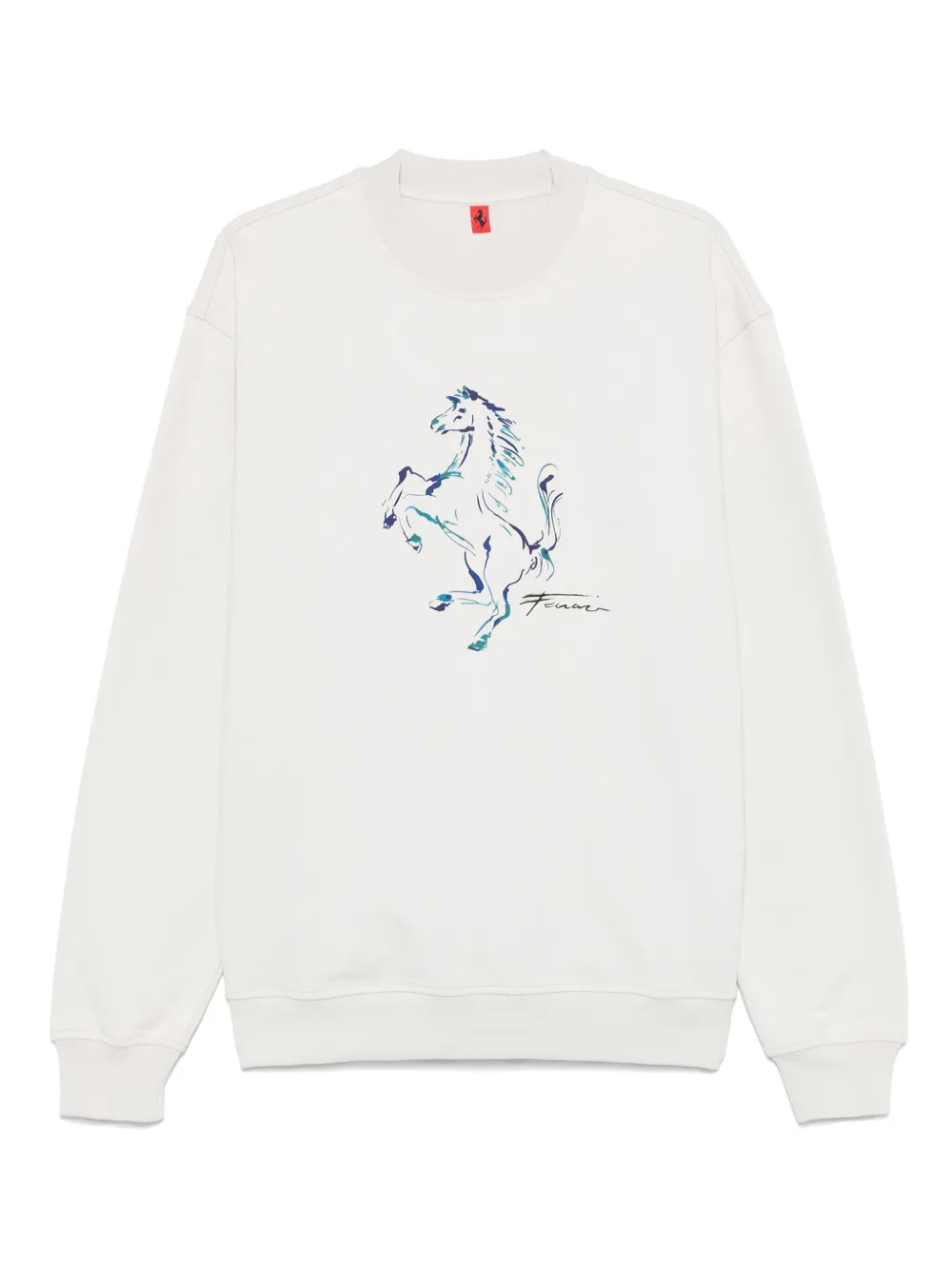 Ferrari Prancing Horse sweater met grafische print Beige
