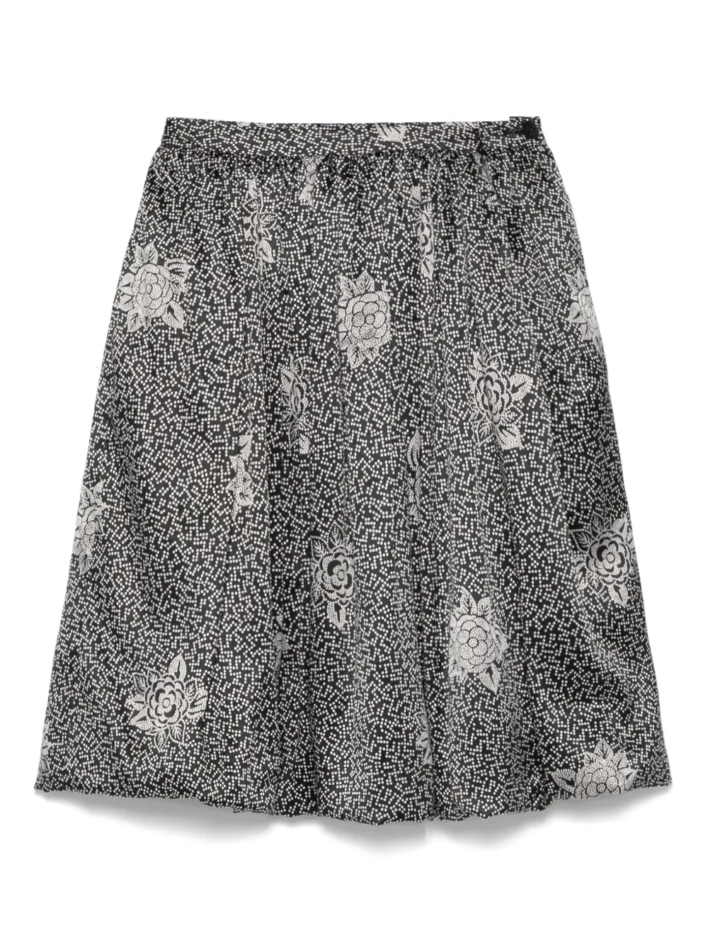 1990s floral mini skirt