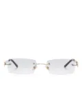 Gucci Pre-Owned rectangle-frame sunglasses - Gold