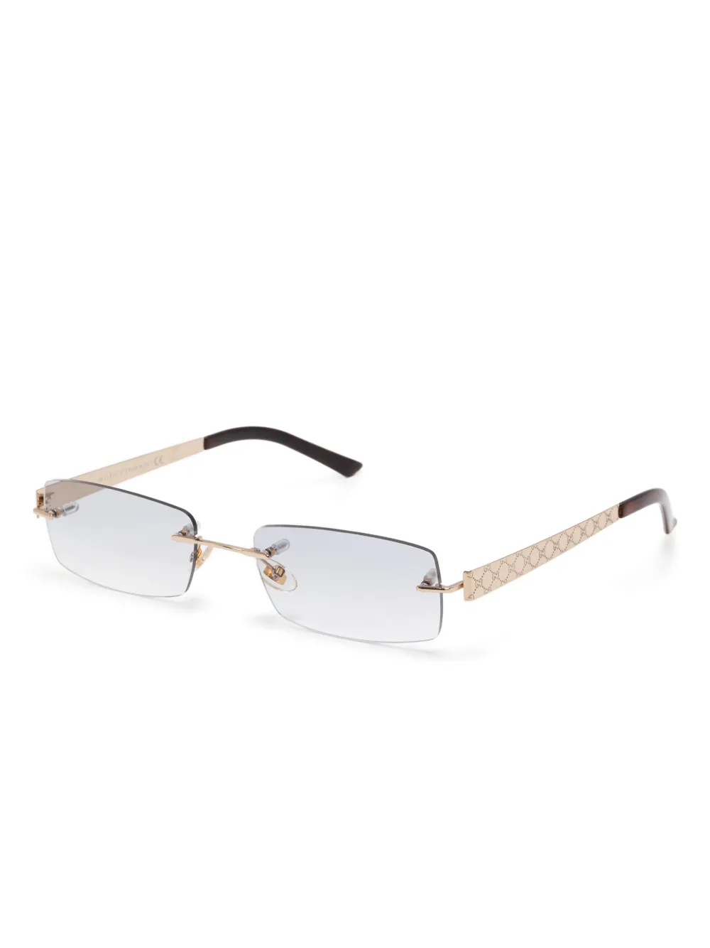 Gucci Pre-Owned rectangle-frame sunglasses | Men | Image 2