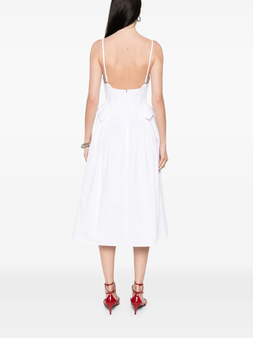 ELISABETTA FRANCHI FLARED MIDI DRESS