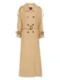 Gucci logo-jacquard trench coat - Neutrals
