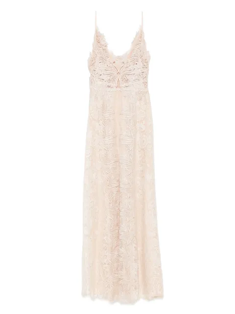 Alberta Ferretti vestido con encaje bordado