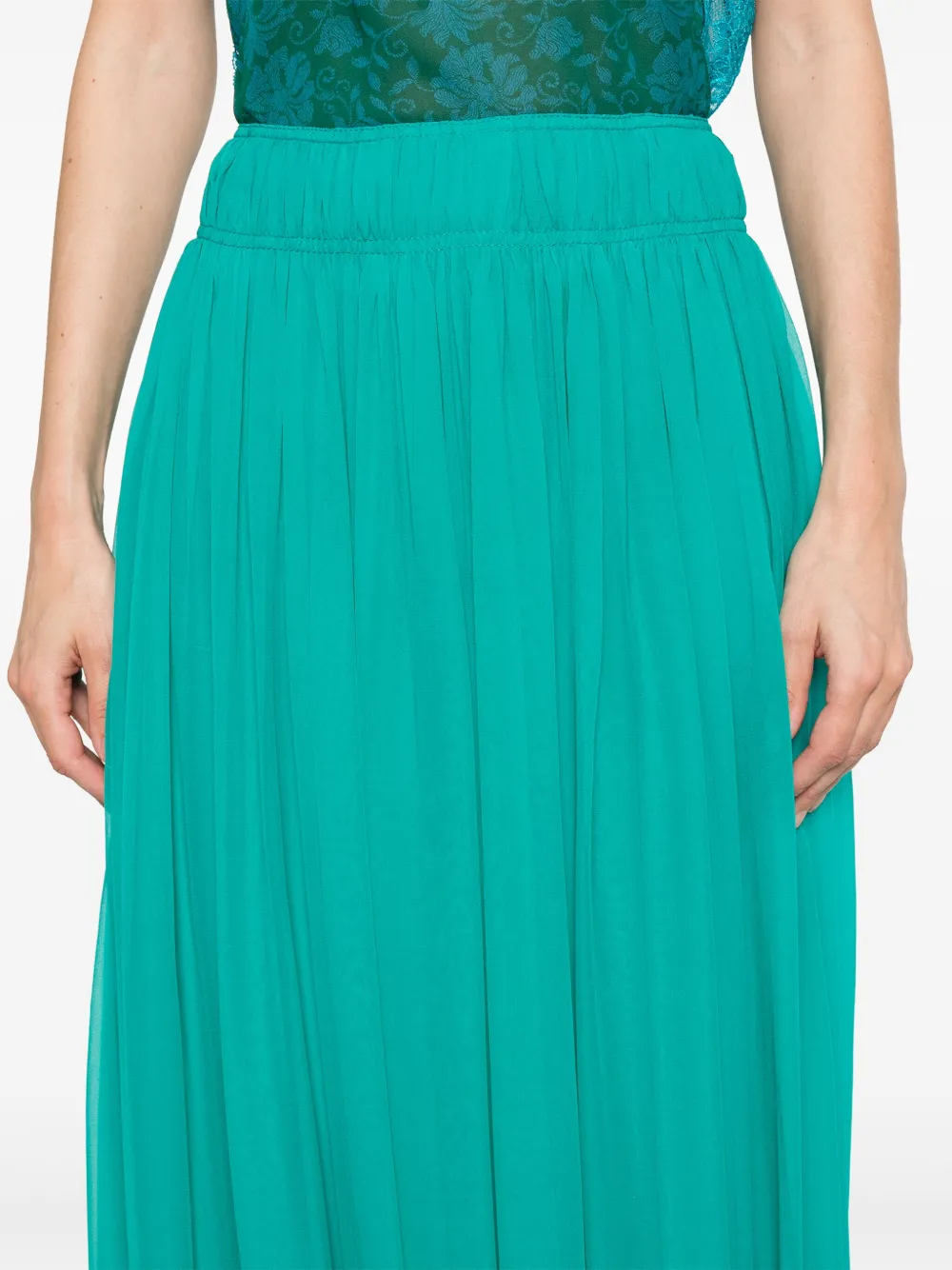 Alberta Ferretti Zijden maxi-rok Groen