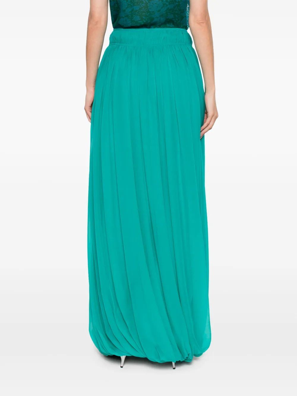 Alberta Ferretti Zijden maxi-rok Groen