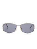 Saint Laurent Pre-Owned geometric-frame sunglasses - Gold