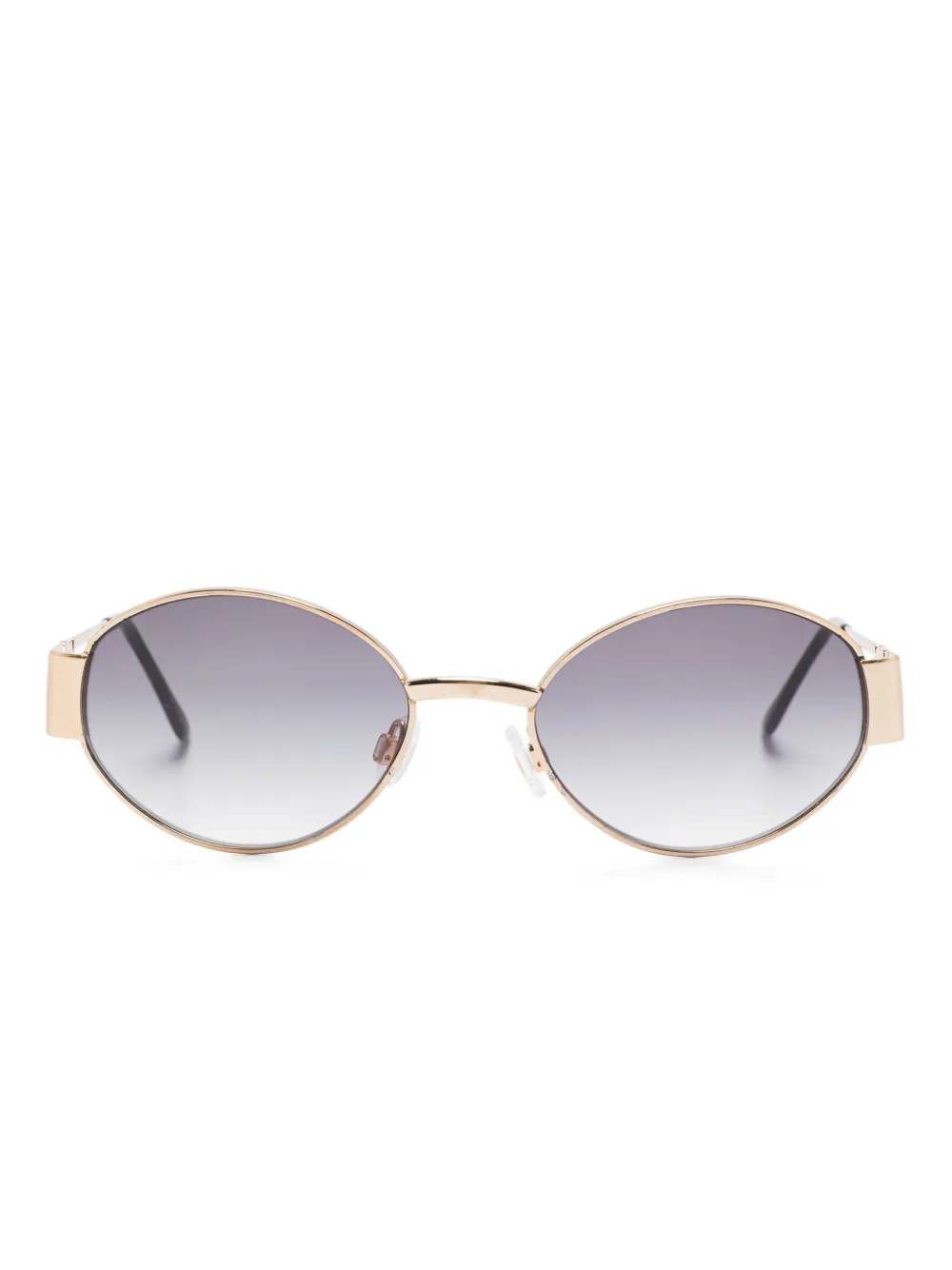 Saint Laurent Pre-Owned oval-frame sunglasses | Gold | Image 1