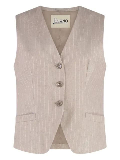 Herno pinstripe waistcoat