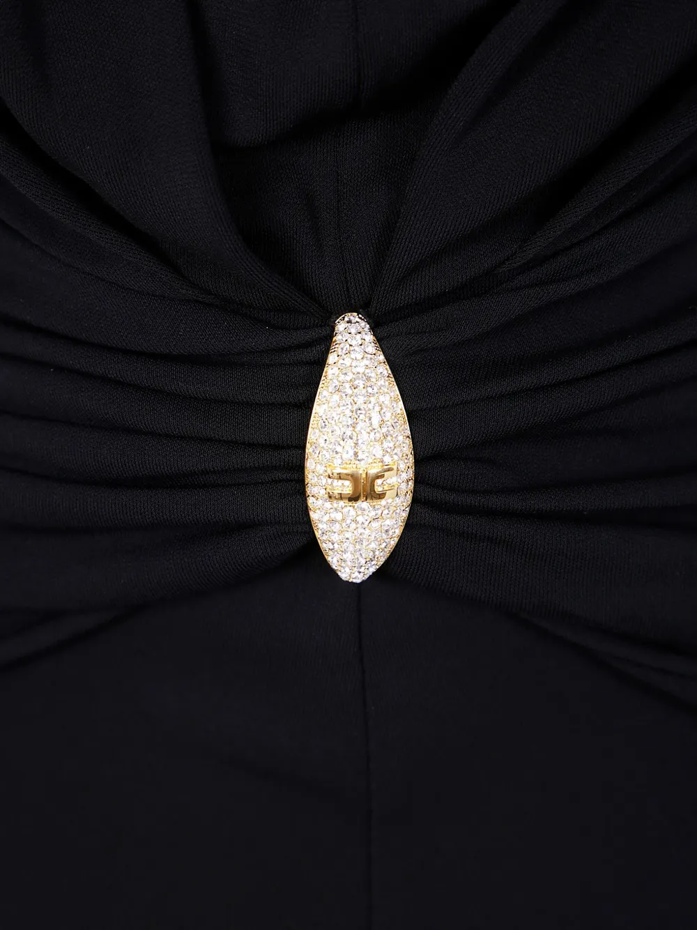 ELISABETTA FRANCHI HALTERNECK RUCHED DRESS