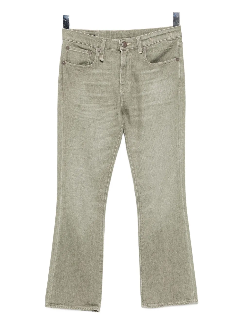 R13 Kick Fit cropped jeans Groen