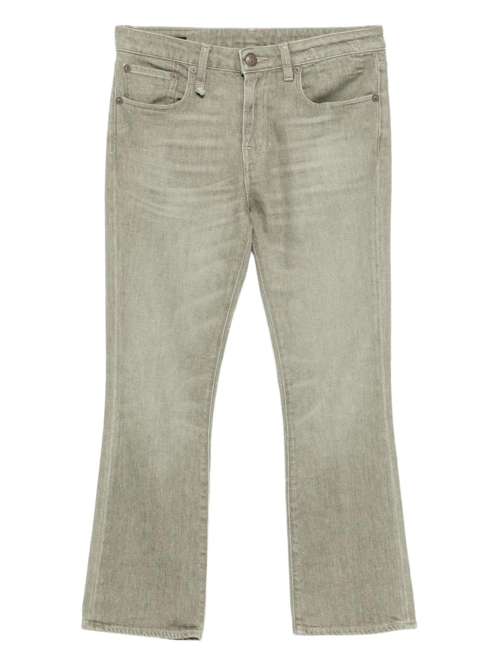 R13 Kick Fit cropped jeans Groen