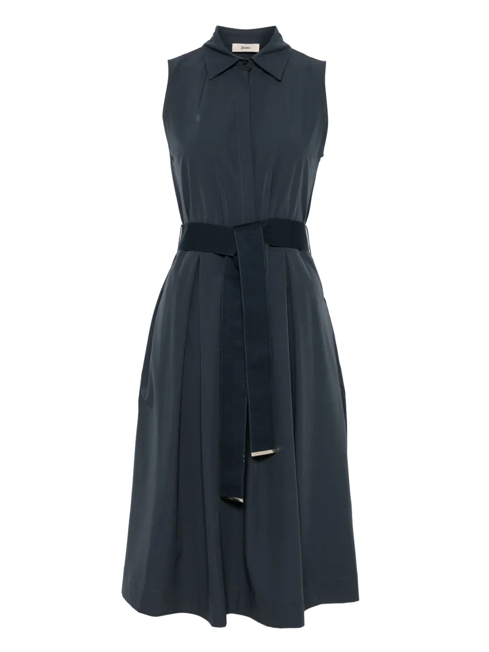 Herno robe mi-longue à taille ceinturée | bleu | Image 1