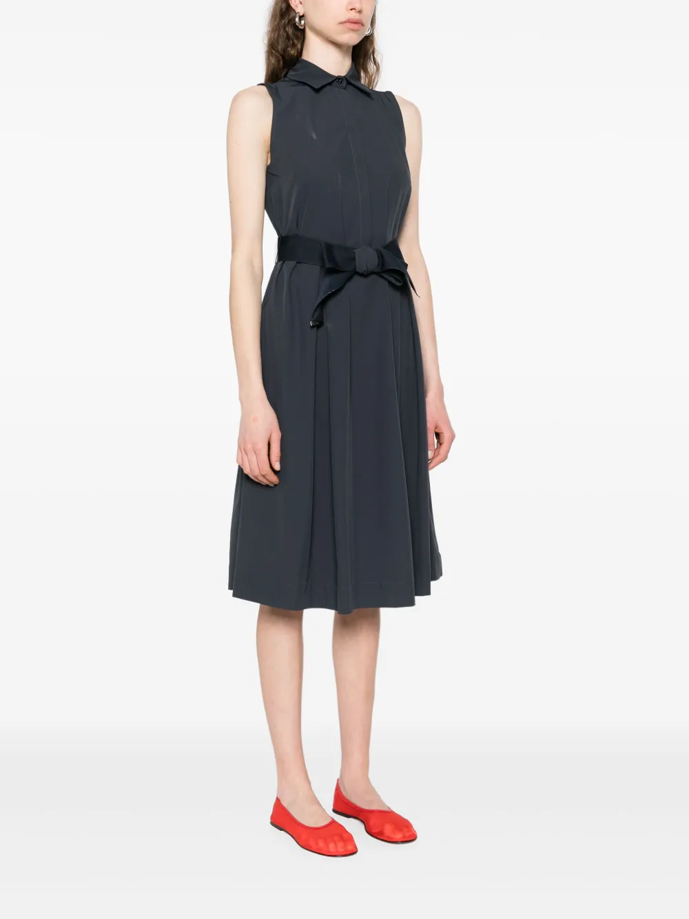 Herno Midi-jurk met ceintuur Blauw