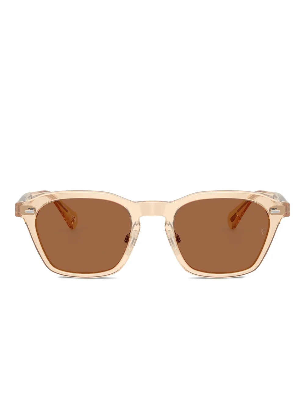 Oliver Peoples Zonnebril met vierkant montuur Bruin