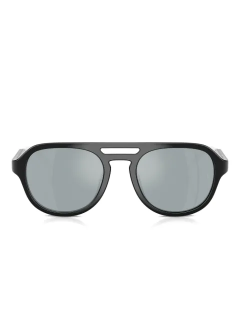 Oliver Peoples Óculos de sol redondo em metal