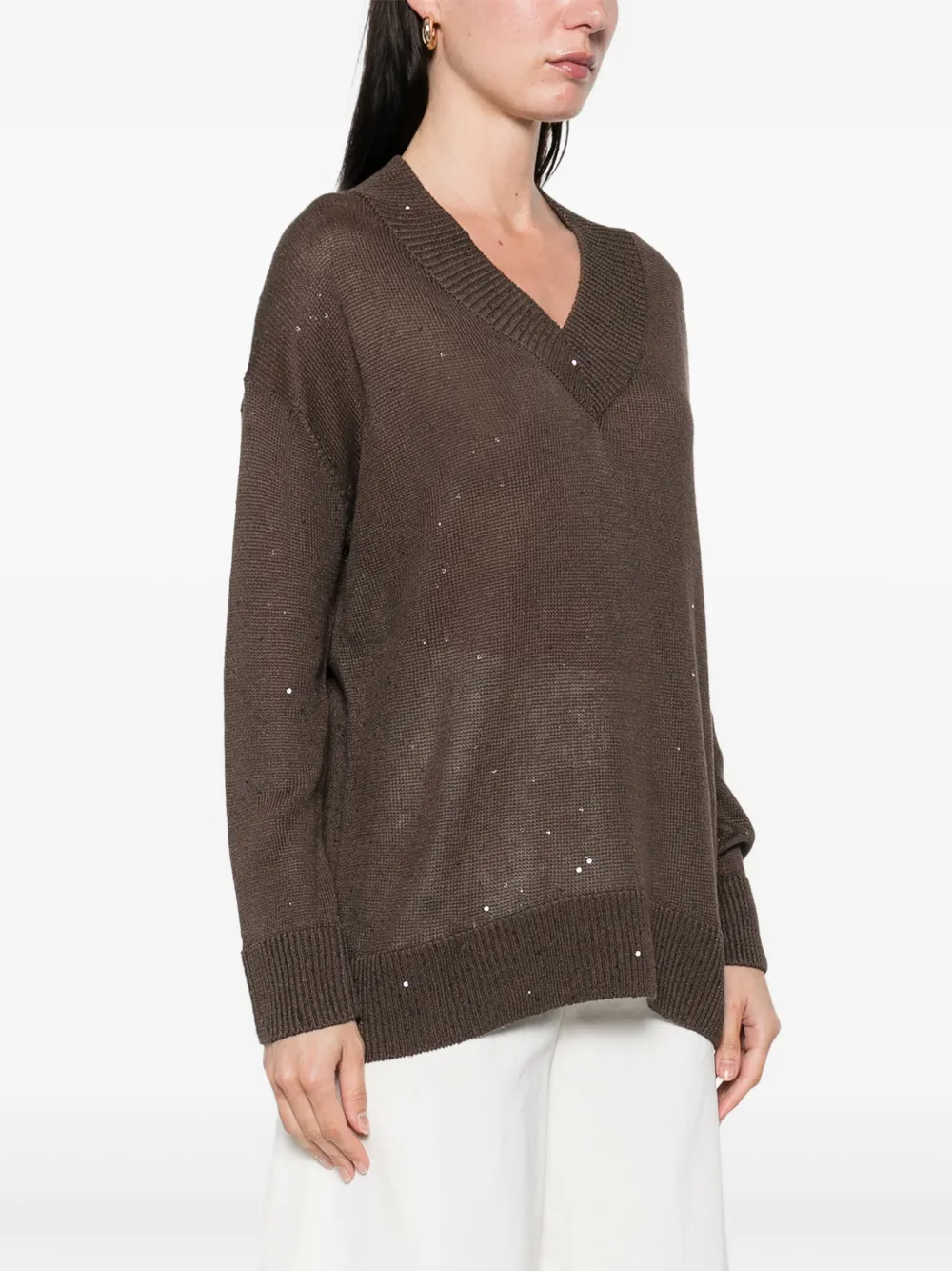BRUNELLO CUCINELLI SEQUIN-EMBELLISHED SWEATER